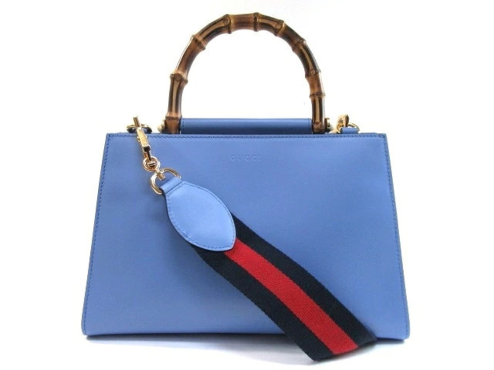 Gucci Bag Shoulder Leather Top Handle Blue